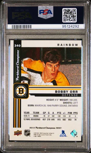 2022 Parkhurst Champions Bobby Orr Rainbow back