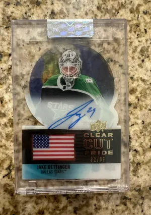 Jake Oettinger Clear Cut Pride Auto /99 front