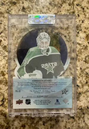 Jake Oettinger Clear Cut Pride Auto /99 back