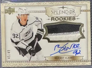 2022-23 Splendor Brandt Clarke Rookie Patch Auto /49 front