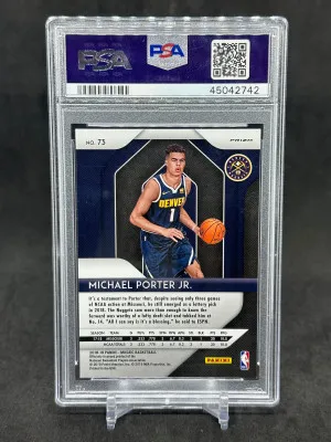 Michael Porter Jr 2018-19 Panini Prizm Mosaic Rookie RC #73 PSA 10 Nuggets back