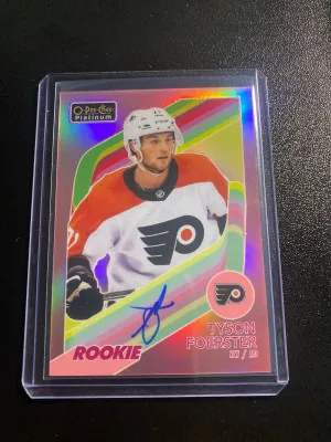 Tyson Foerster 23-24 OPC Platinum Red Rainbow Auto front