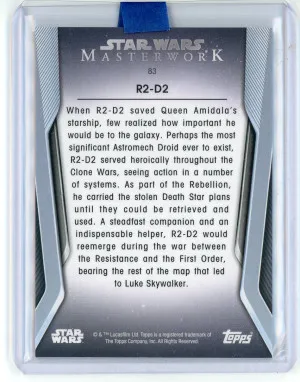2021 Topps Star Wars Masterwork Blue #83 R2-D2 back