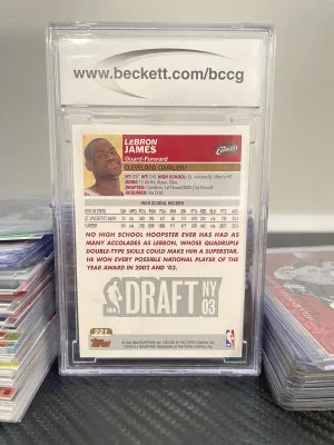 2003-04 Topps LeBron James Rookie #221 GEM MINT 10 BCCG back