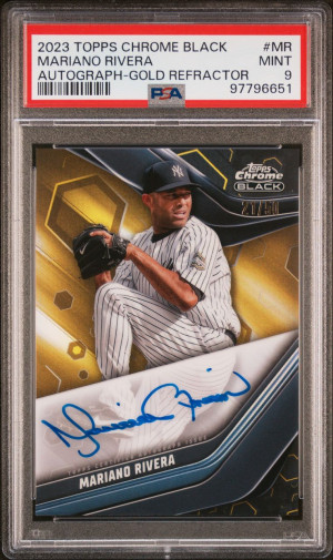 2023 Mariano Rivera Gold Refractor PSA 9 front
