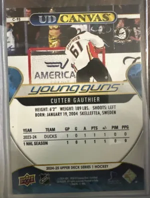 Cutter Gauthier Young Guns Canvas back
