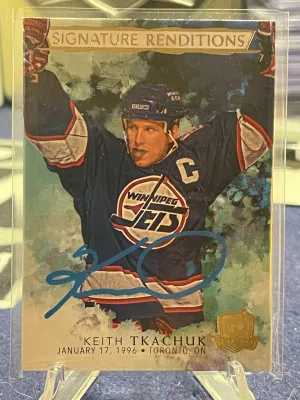 2021 UPPER DECK THE CUP KEITH TKACHUK SIGNATURE RENDITIONS AUTO #SR-KT front
