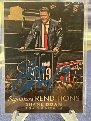 22/23 UD The Cup Shane Doan Signature Renditions Auto Card # SR-SD front
