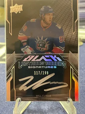 2023-24 Upper Deck SPX Black Lustrous Autograph Auto #WC Will Cuylle 117/199 RC front