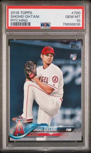 2018 Topps Shohei Ohtani Pitching PSA 10 front