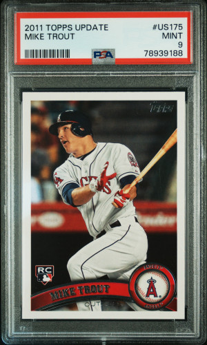 2011 Topps Update Mike Trout PSA 9 front