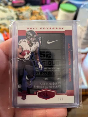 2020 Plates and Patches JK Dobbins Nike laundry tag RP 1/5 front