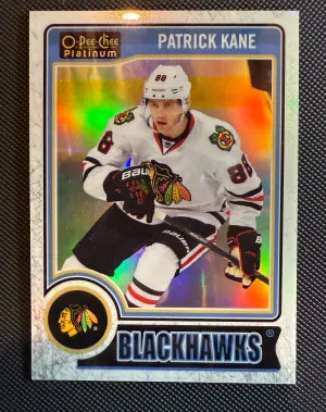 2014 O-Pee-Chee Platinum Patrick Kane White Ice /199 front
