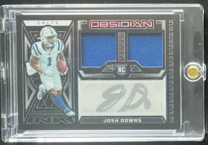 2023 Panini Obsidian Josh Downs RPA /199 front