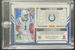 2023 Panini Obsidian Josh Downs RPA /199 back
