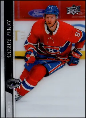 2020-21 Upper Deck Extended Series #573 Corey Perry Clear Cut Acetate front