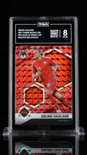 Erling Haaland 2021 Panini Mosaic Fifa Road To World Cup  #56 Reactive Red Mosaic front