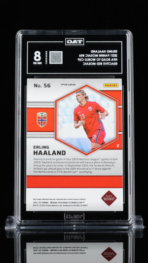 Erling Haaland 2021 Panini Mosaic Fifa Road To World Cup  #56 Reactive Red Mosaic back