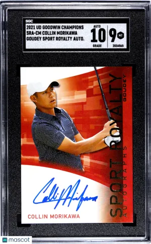 2021 Upper Deck Goodwin Champions Collin Morikawa Sport Royalty Auto SGC 9 front
