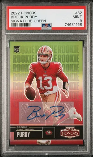 2022 Panini Honors Brock Purdy Signature-Green front