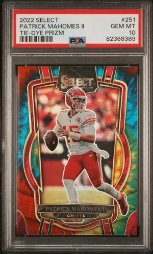 2022 Panini Select Patrick Mahomes Ii Tie-Dye Prizm front