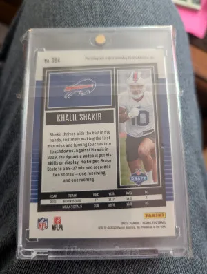 2022 Score Khalil Shakir Orange Holo auto /10 back