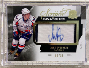 Alexander Ovechkin 2012-13 UD The Cup Scripted Swatches Patch Auto /35 front