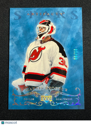 Martin Brodeur /10 made Artifacts 2006-07 Hockey Card 179 front