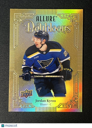 Jordan Kyrou RARE Doubloons Allure 2023-24 Hockey Card DB-60 , 1:108 Hobby Packs front