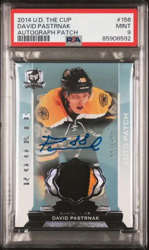 2014 Upper Deck The Cup David Pastrnak  Rookie Autograph Patch /249 front