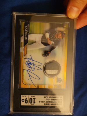 2019 Bowman Chrome Fernando Tatis Jr. RPA SGC 9 Auto 10 front