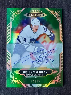 Auston Matthews Stature Green Auto /25 front