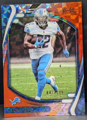 2021 Panini Absolute Orange Mosaic Parallel #9 D'Andre Swift Detroit Lions /199 [118|9] front