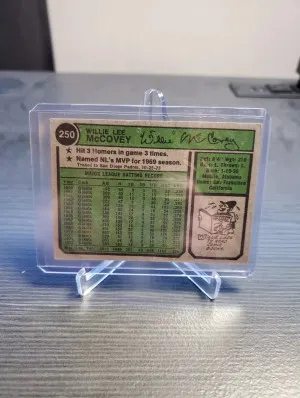 1974 Topps - #250 Willie McCovey (San Diego) back