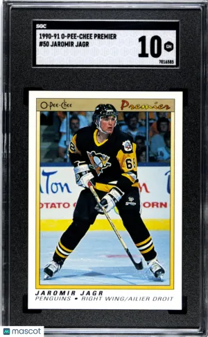 1990-91 O-Pee-Chee Premier Jaromir Jagr #50 SGC 10 front