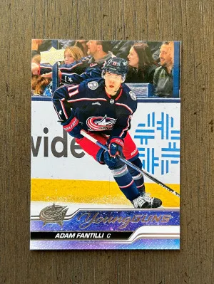 2023-24 Upper Deck Extended Series Adam Fantilli Young Guns #711 Blue Jackets front