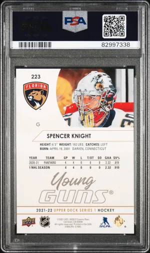 2021-2022 Upper Deck Spencer Knight Silver Foil back