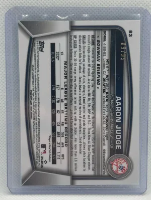 2023 Topps Chrome Aaron Judge Green Refractor /99 back