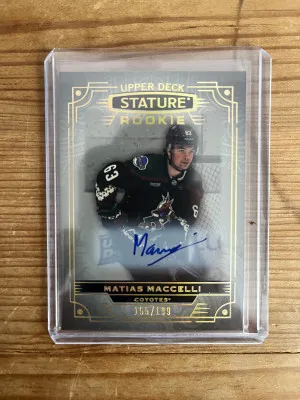 22-23 Stature Matias Maccelli Rookie Auto 155/199 front