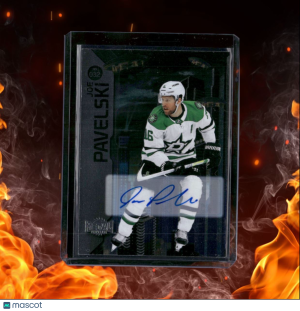 2023-24 Skyybox Metal Universe Joe Pavelski Silver Auto #032 front
