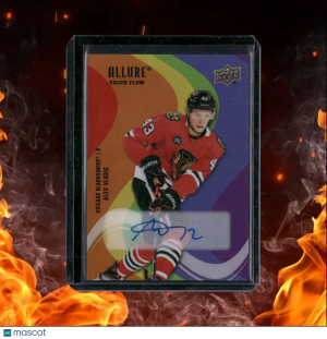 2022-23 Upper Deck Allure Alex Vlasic Color Flow Full Rainbow Rookie Auto #SF-7 front