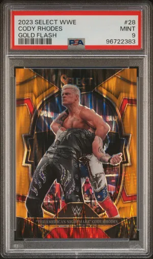 2023 Panini Select Wwe Cody Rhodes Gold Flash front