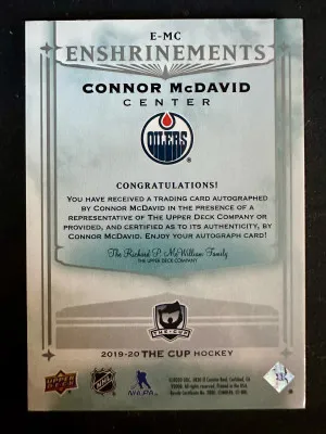 Connor Mcdavid Enshrinements Auto /25 back