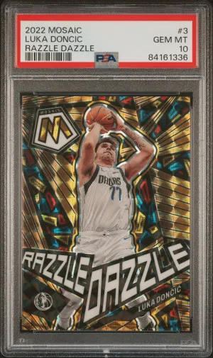 2022 Panini Mosaic Razzle Dazzle Luka Doncic front