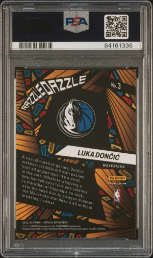 2022 Panini Mosaic Razzle Dazzle Luka Doncic back