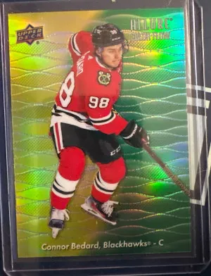 Connor Bedard Allure Rookie Green Yellow front