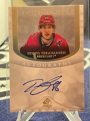 2023-24 UPPER DECK SP AUTHENTICS AUTOGRAPHS TEUVO TERAVAINEN AUTO front