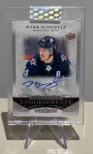 19-20 Clear Cut - Mark Scheifele - Embedded Endorsements Auto /99 front