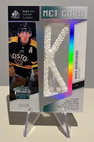 23-24 SP Game Used - Brad Marchand - Winter Classic Net Cord /35 front