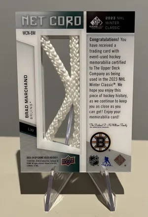 23-24 SP Game Used - Brad Marchand - Winter Classic Net Cord /35 back